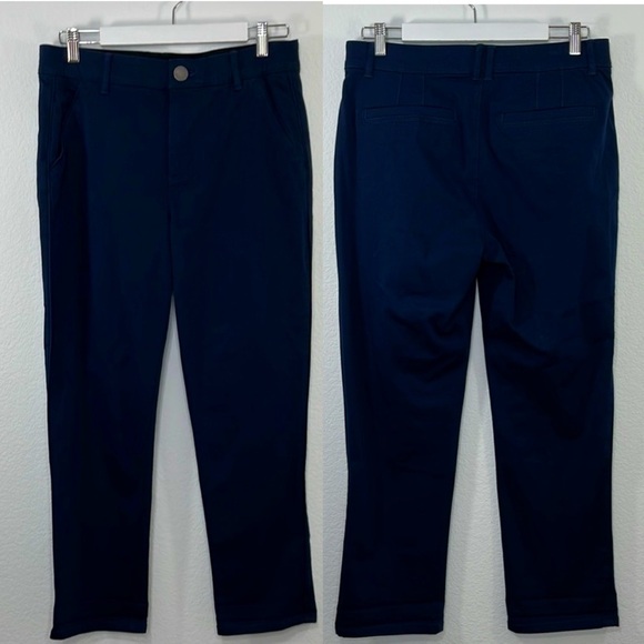 Democracy Ab"solution Mid-Rise Straight leg Woven Chino Pants Navy‎ size 10 - Picture 1 of 10